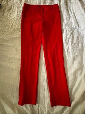 LOFT Red Julie Skinny Dress Pants